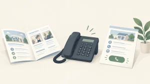 Illustration comparant un site vitrine et une page dédiée aux appels
